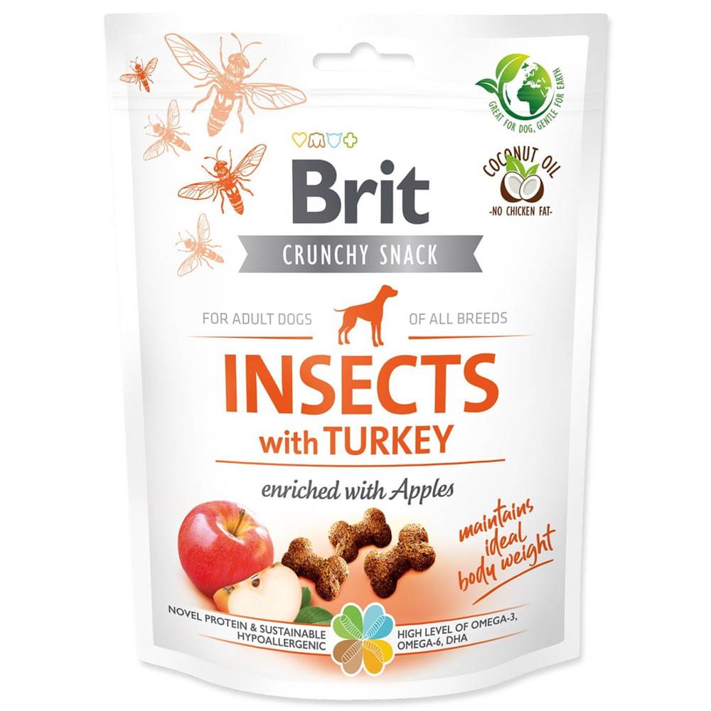 Brit  Care Dog Crunchy Cracker. Insects with Turkey and Apples - 200 g značky Brit