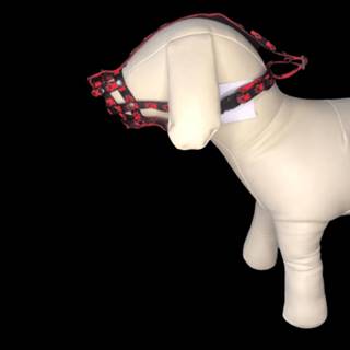 Palkar Nylonový náhubok pre skrátený ňufák pre psov veľ. 4 29 cm x 7 cm čierno-červená