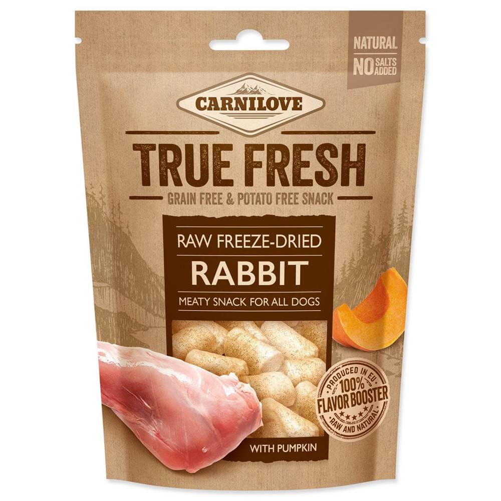 Carnilove  True Fresh Freeze-Dried snack RABBIT with Pumpkin - 40 g značky Carnilove