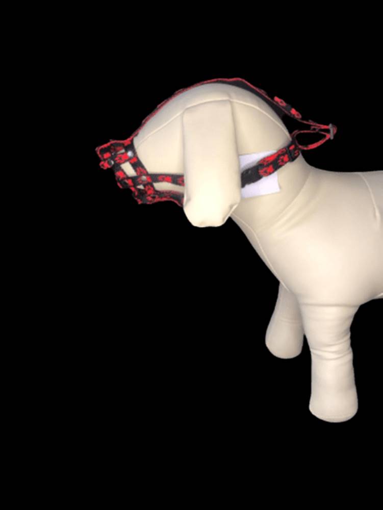 Palkar  Nylonový náhubok pre skrátený ňufák pre psov veľ. 4 29 cm x 7 cm čierno-červená značky Palkar