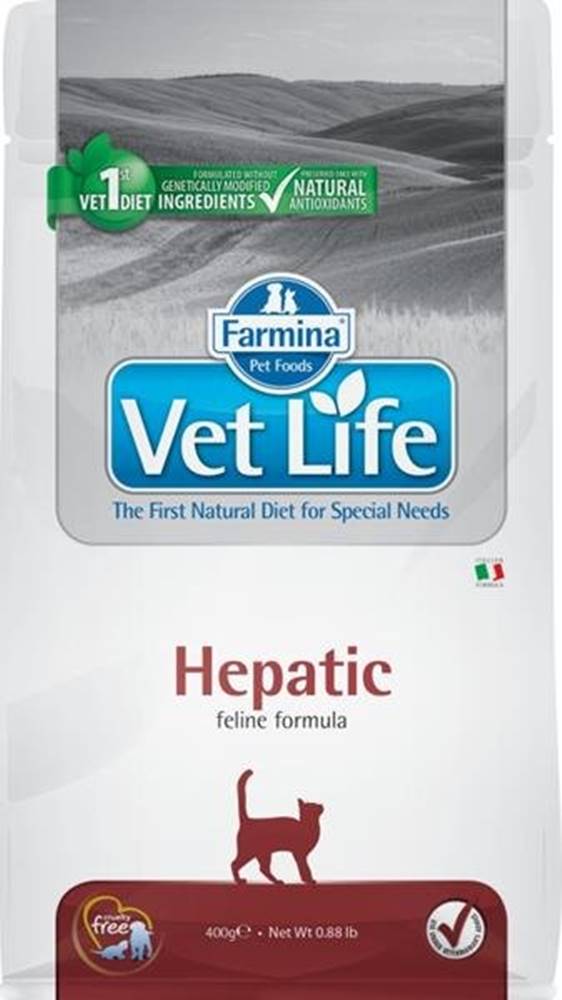  Vet Life Natural Feline Dry Hepatic 400 g