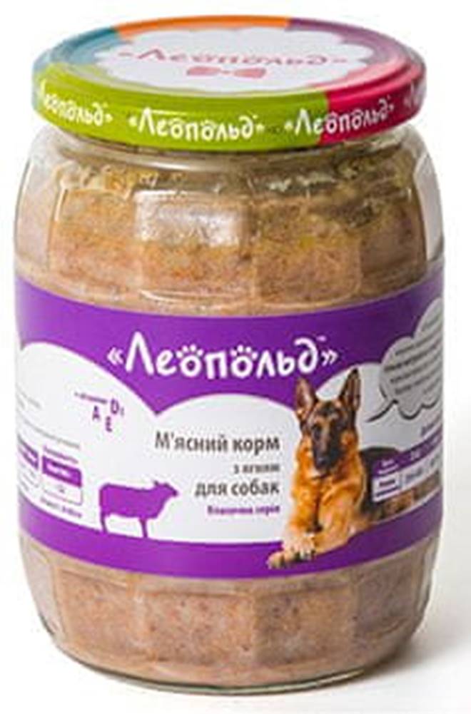 Leopold  Premiova konzerva pre dospelych psov s jahňacím mäsom 6x720 g značky Leopold