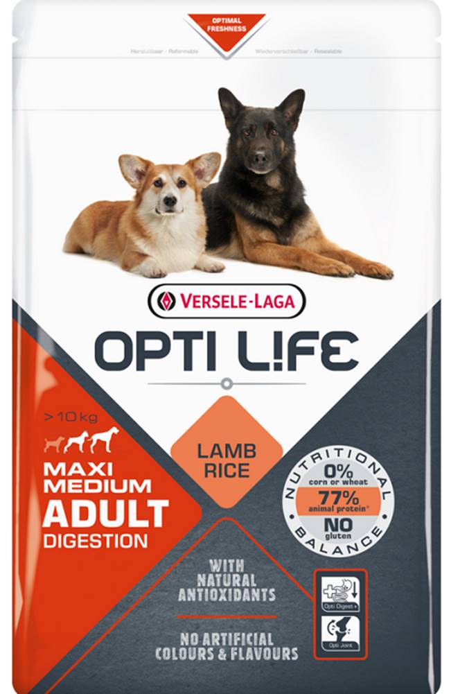 Versele Laga   Opti Life dog Adult Digestion Medium & Maxi 12, 5kg značky Versele Laga