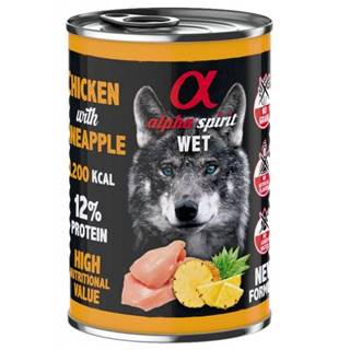 Alpha Spirit  konzerva pre psa Kuracie s ananásom 400g značky Alpha Spirit