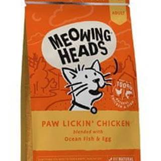 Meowing Heads Paw Lickin &