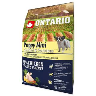 Ontario Puppy Mini Chicken & Potatoes & Herbs - 2, 25 kg