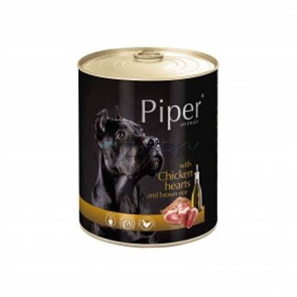 Piper  Dog Konzerva Kuracie srdcia a hneda ryža 800 g značky Piper
