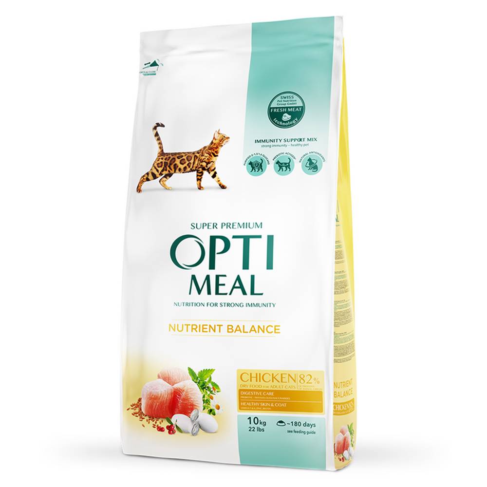 OptiMeal   Suché Krmivo Pre Dospelé Mačky - Kurča 10 Kg značky OptiMeal