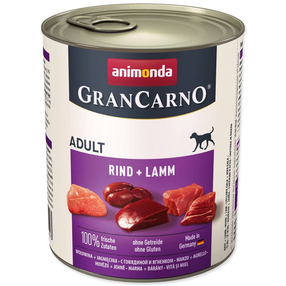 Animonda  Konzerva Gran Carno hovädzie + jahňa - 800 g značky Animonda