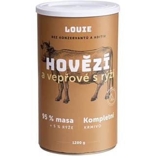 Louie konz. pre psov hovädzie a bravčové s ryžou 1200 g