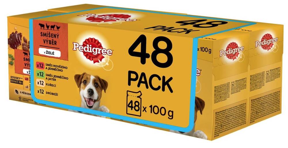 Pedigree  Vital Protection kapsičky masový výber v želé pre dospelých psov 48 x 100g značky Pedigree