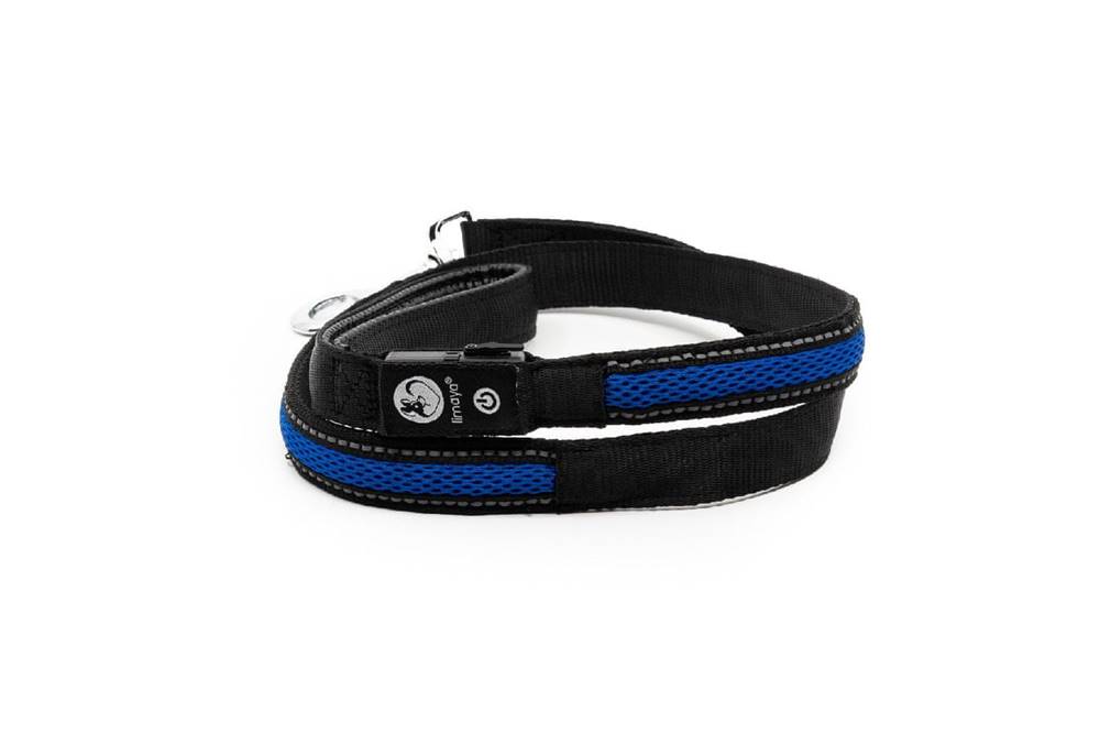 limaya  LED svietiaca vodítko pre psov Black 3D - Blue strip značky limaya