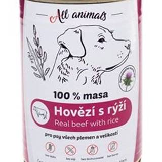 All Animals  DOG hovädzie mleté s ryžou 400g značky All Animals