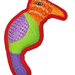 Pet tribe Plyšová pískacia hračka pre psa papagáj červený