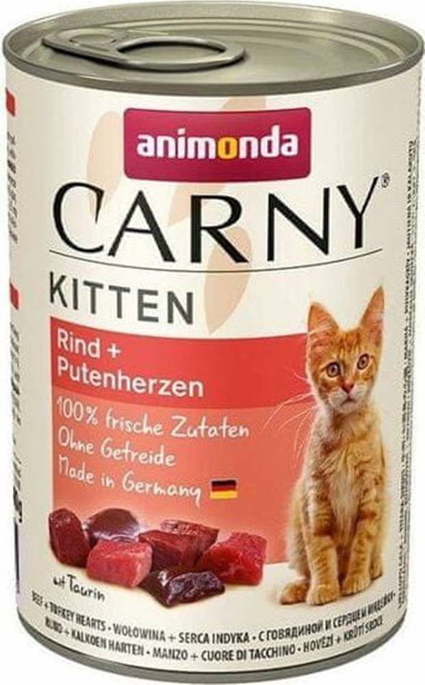 Animonda  Konzerva  Carny Kitten - hovězí,  krůtí 400g značky Animonda