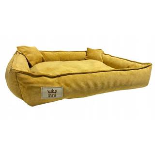BB-Shop Manšestrové ležadlo Royal Dog Yellow 80x65 cm LUX