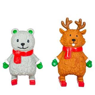 Duvo+ Vianočné latexové hračky sob alebo medveď 16-19cm 1ks