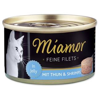 Miamor Konzerva Feine Filets tuniak + krevety v želé - 100 g