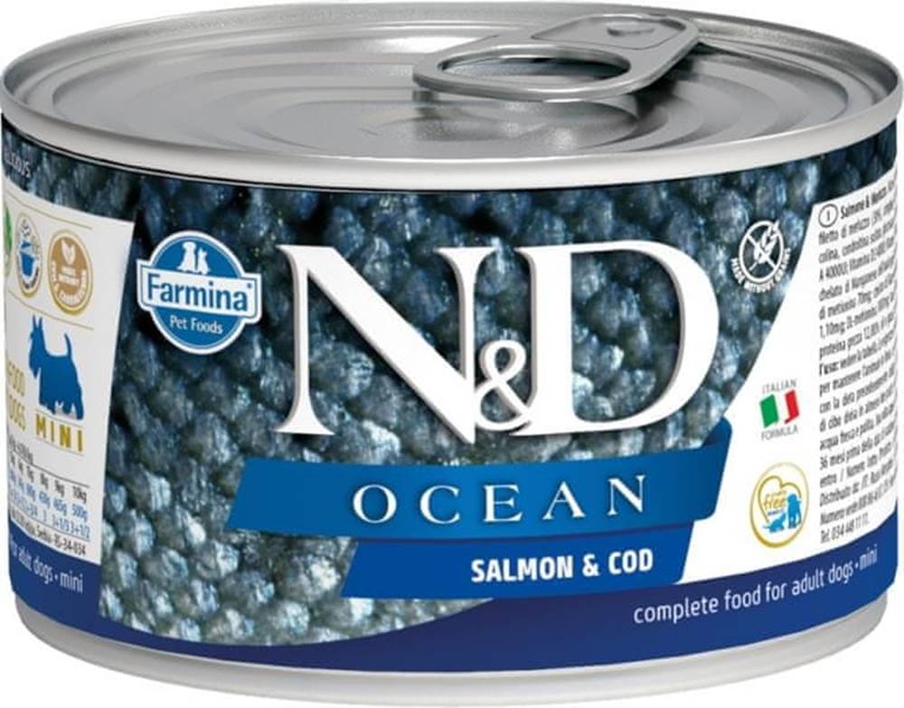 N&D  N & D DOG OCEAN Adult Salmon & Codfish Mini 140g značky N&D
