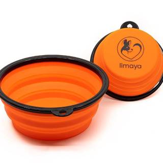 limaya  cestovná miska pre psy a mačky oranžová 1000 ml značky limaya