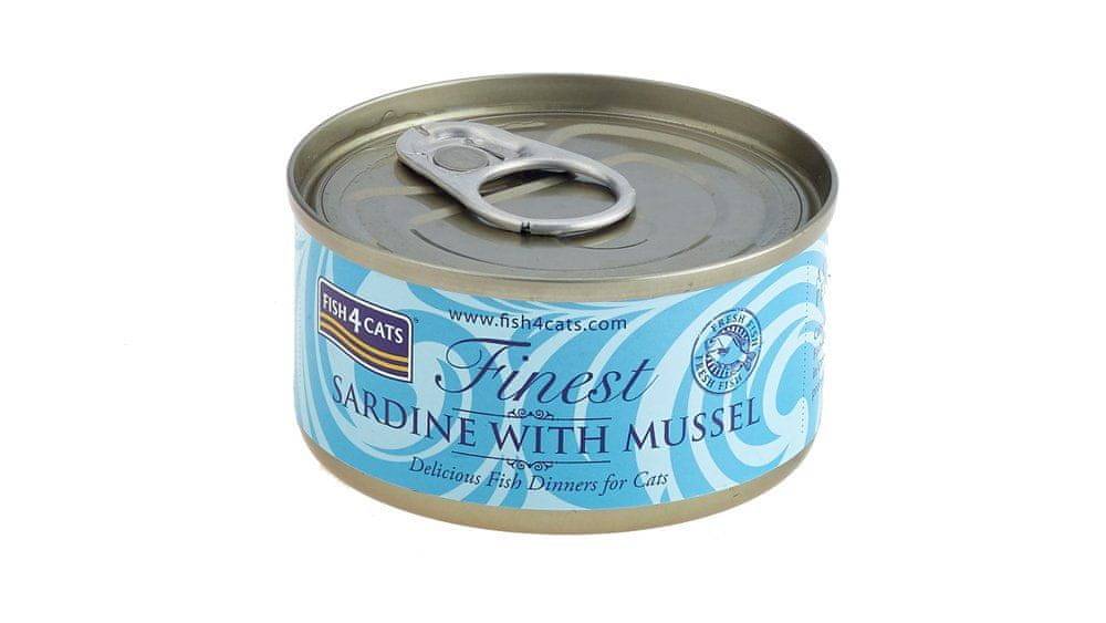 Fish4Cats  Konzerva pre mačky Finest sardinka s mušľami 70 g značky Fish4Cats