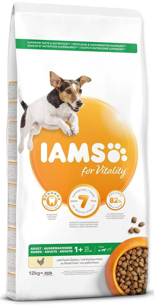 IAMS  Dog Adult Small&Medium Chicken 12 kg značky IAMS