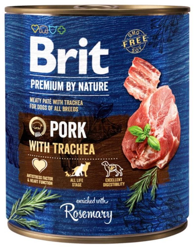 Brit  Premium by Nature Pork with Trachea 6 x 800 g značky Brit