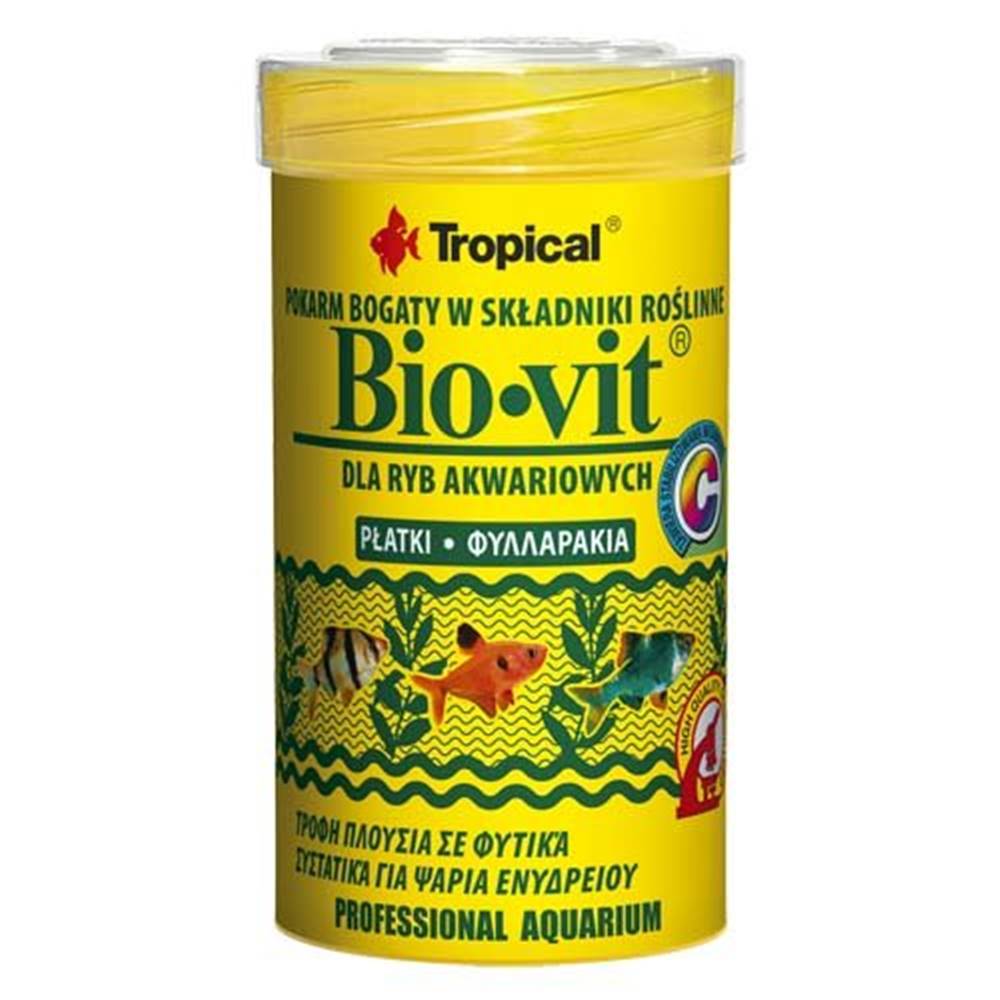 TROPICAL  Bio-vit 100ml/20g vločkové krmivo s vysokým obsahom rastlinných zložiek pre akváriové ryby značky TROPICAL