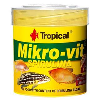 TROPICAL  Mikro-vit Spirulina 50ml/32g krmivo s prídavkom spiruliny pre poter značky TROPICAL