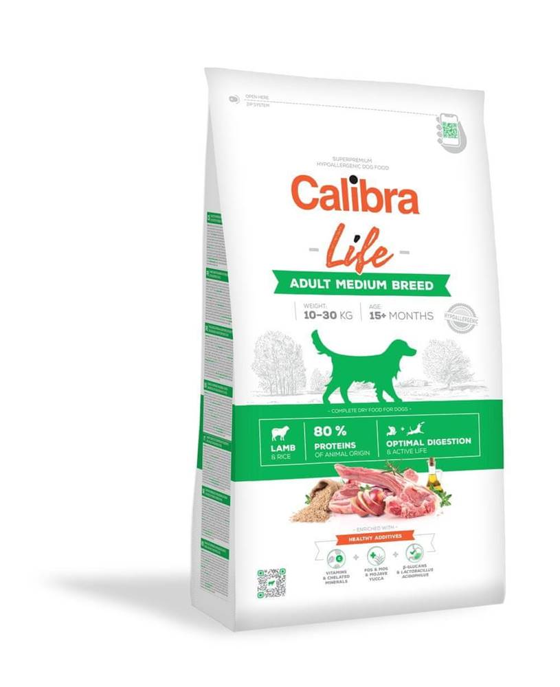 Calibra  Dog Life Adult Medium Breed Lamb 12 kg značky Calibra