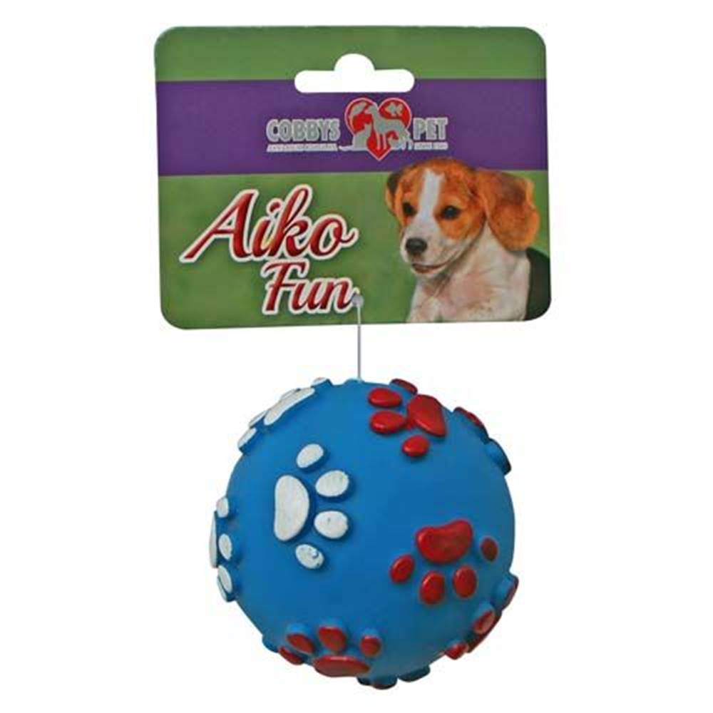 COBBYS PET  AIKO FUN Lopta s labkami 6cm gumená hračka pre psov značky COBBYS PET