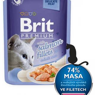 Brit  Premium Cat Delicate Fillets in Jelly with Salmon 24 x 85 g značky Brit
