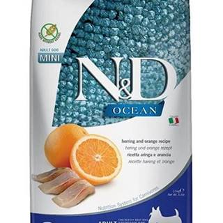 Farmina N&D dog OCEAN (GF) adult mini,  herring & orange 2, 5kg