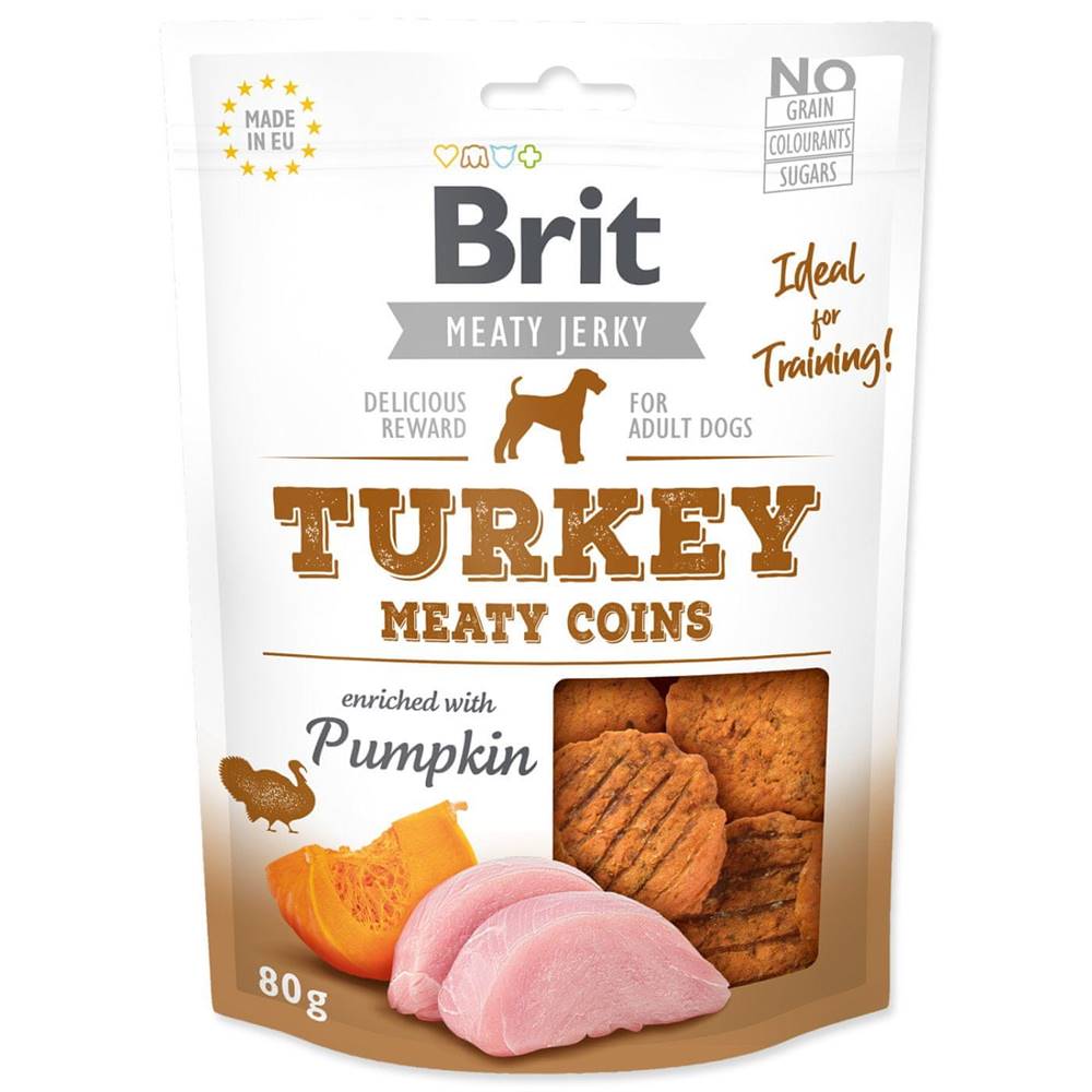 Brit  Snack Jerky Turkey Meaty Coins - 80 g značky Brit