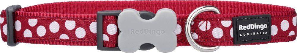 RED DINGO  Nylonový obojok červený s bielymi bodkami značky RED DINGO