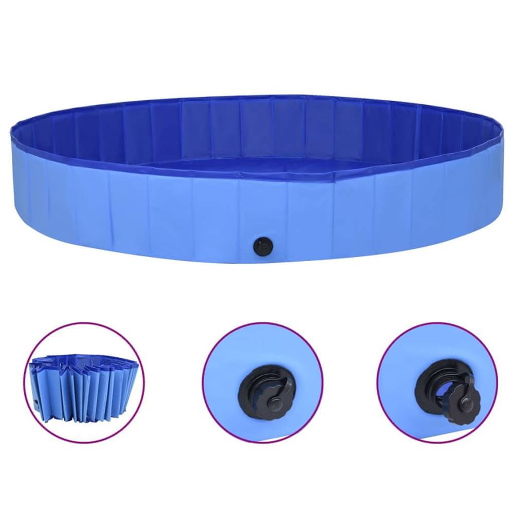 Vidaxl  Skladací bazén pre psov modrý 300x40 cm PVC značky Vidaxl