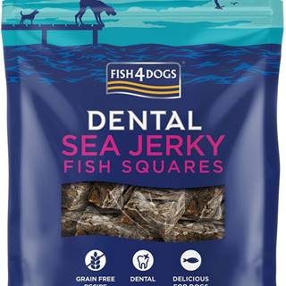 Fish4Dogs Dentálne maškrty pre psov morská ryba - štvorčeky 115 g