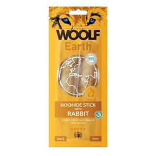 WOOLF snack Pamlsok pre psa Earth NOOHIDE L Sticks with Rabbit 85 g