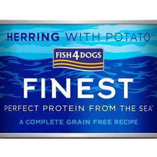 Fish4Dogs Konzerva pre psov Finest sleď so zemiakmi 185 g