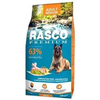 RASCO Granule Premium Adult Medium kura s ryžou - 15 kg