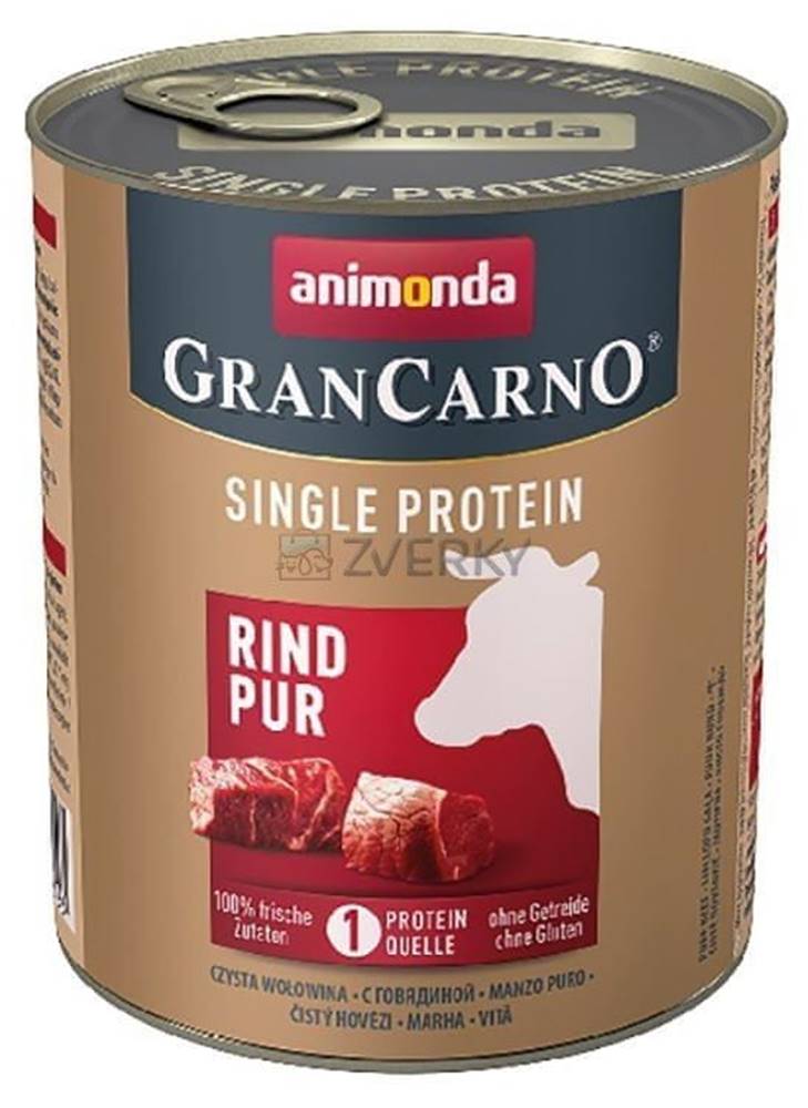 Animonda  GranCarno Dog konzerva Single Protein hovädzie 800 g značky Animonda