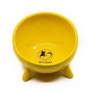 limaya  keramická miska pre psy a mačky s nožičkami žltá 16 cm značky limaya