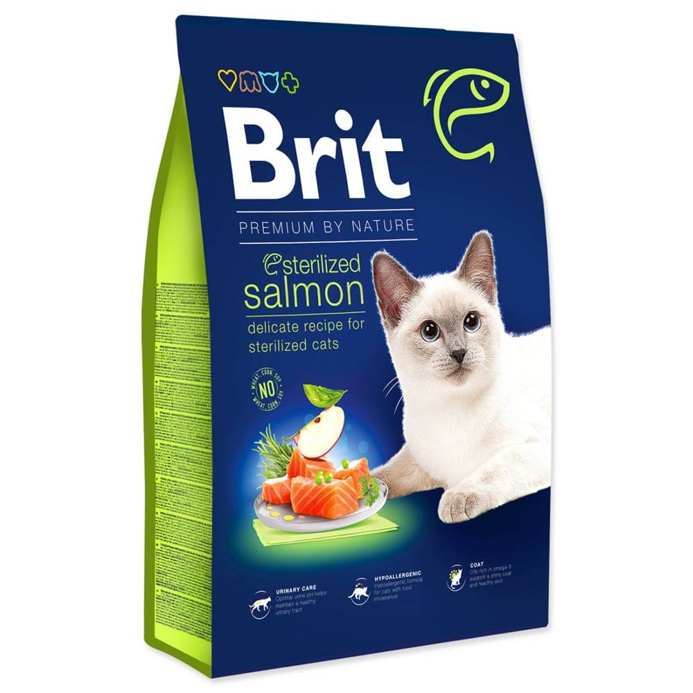 Brit  Premium by Nature Cat Sterilized Salmon - 8 kg značky Brit