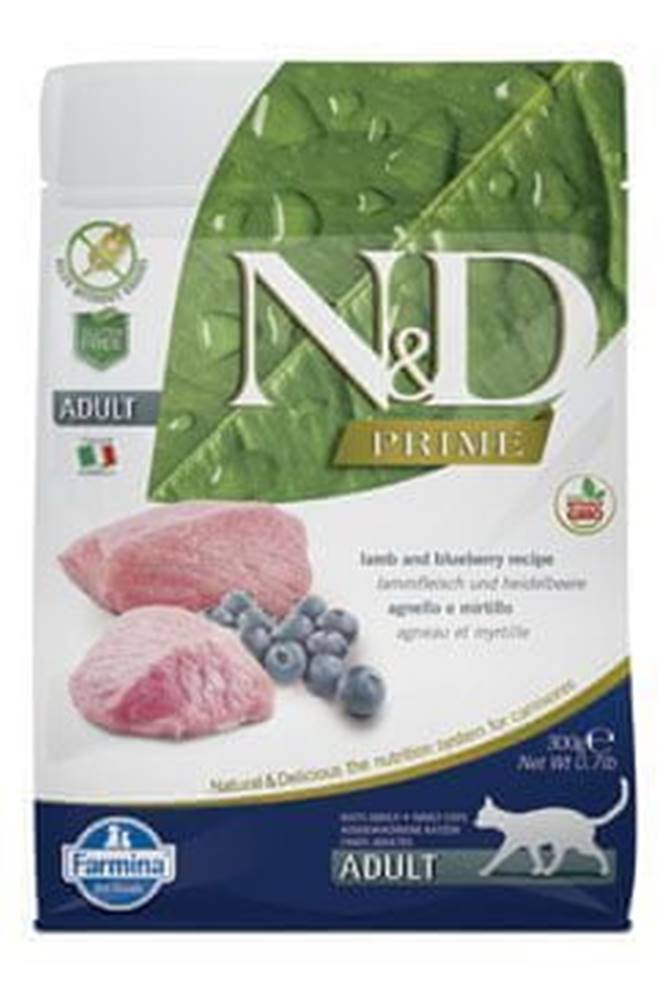 N&D  N & D PRIME CAT Adult Lamb & Blueberry 300g značky N&D