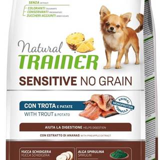 4DAVE Trainer Natural Sensitive dog NO GRAIN MINI pstruh 2kg
