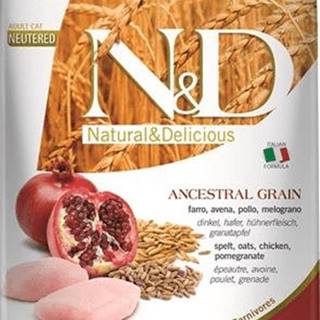 Farmina  N&D cat AG adult,  neutered,  chicken,  spelt,  oats & pomegranate 5kg značky Farmina
