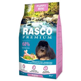 RASCO Granule Premium Puppy Mini kura s ryžou - 3 kg