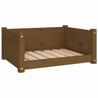 Vidaxl Psia posteľ medovo-hnedá 65, 5x50, 5x28 cm borovicový masív