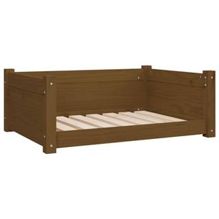 Vidaxl Psia posteľ medovo-hnedá 75, 5x55, 5x28 cm borovicový masív