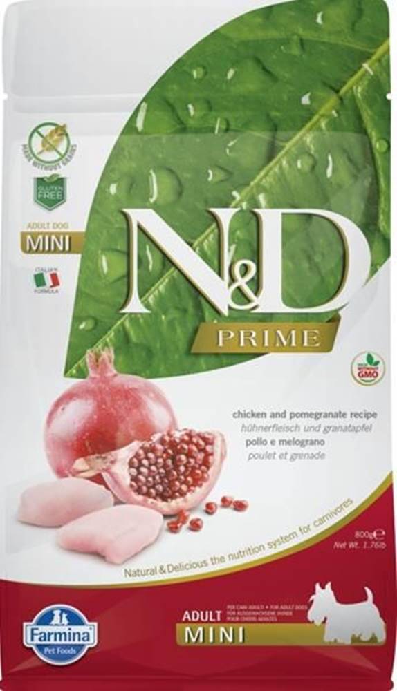 N&D  N & D PRIME Dog Grain Free Adult Mini Chicken & Pomegranate 0, 8 kg značky N&D